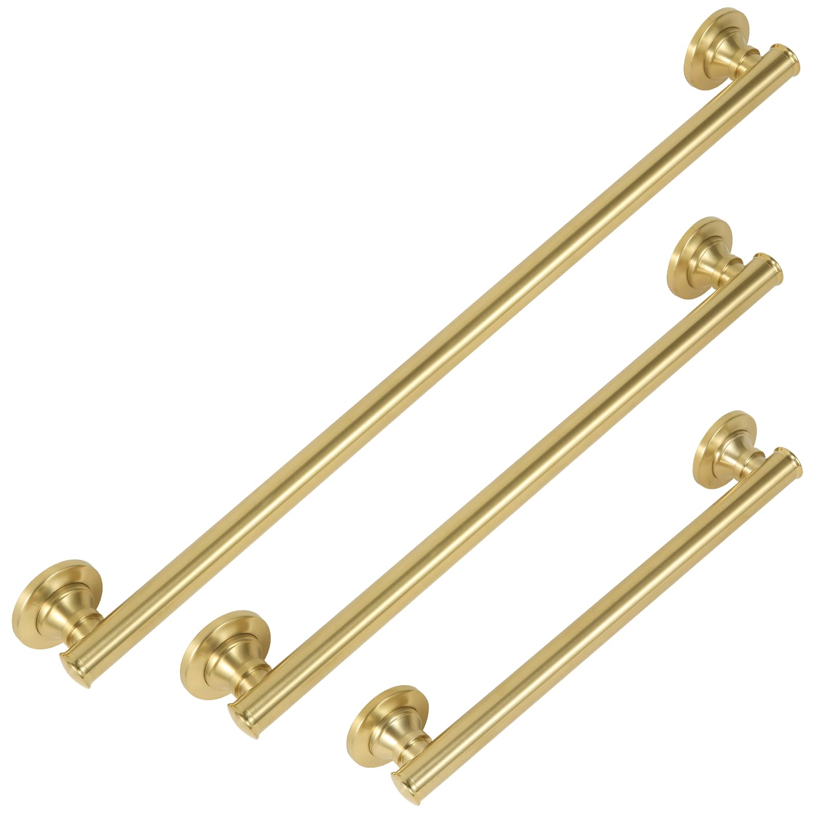 Lava Odoro Barra di sostegno per il bagno per anziani, set di barre di | Maniglia moderna per doccia in acciaio inox per anziani e disabili, oro spazzolato, SG207-SET-SG (45,7 cm, 61,1 cm, 91,4 cm)