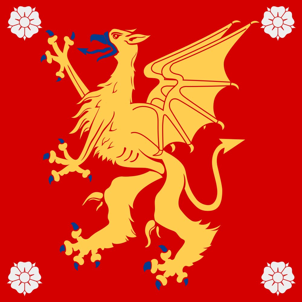 Drapeau Östergötland haut de gamme avec finitions soignées taille 35x35cm
