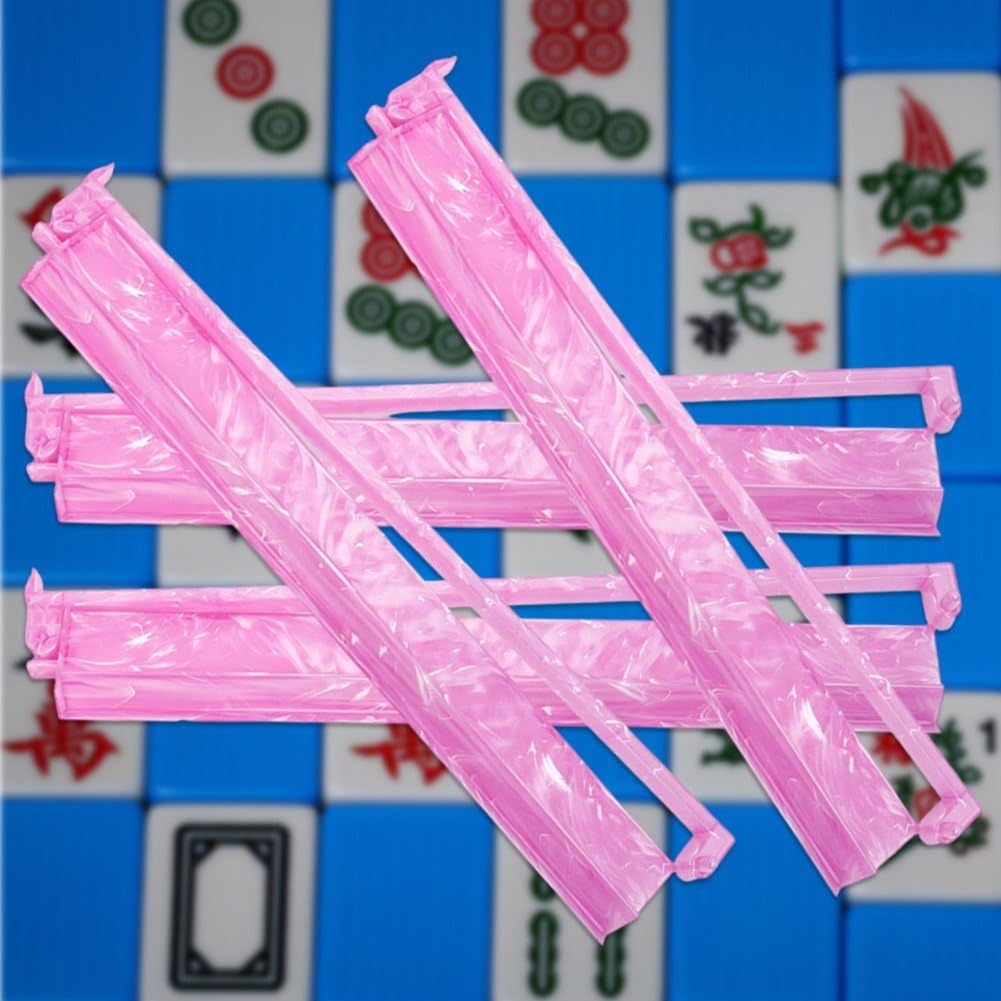 Set di 4 Supporti per Tessere Mahjong con Spingitori, Supporti per Tessere Mahjong, Supporto E Spingitore per Tessere, Accessori per Il Gioco del Mahjong