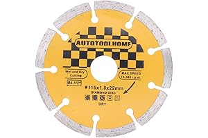 AUTOTOOLHOME 4 1/2-Inch Angle Grinder Diamond Blade for Dry or Wet Cutting