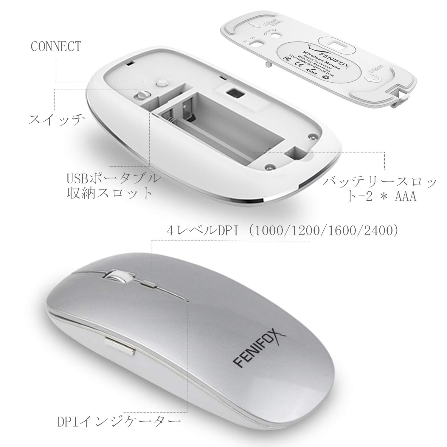 Amazon | Bluetooth 無線 マウス, ワイヤレス マウス 光学 静音 