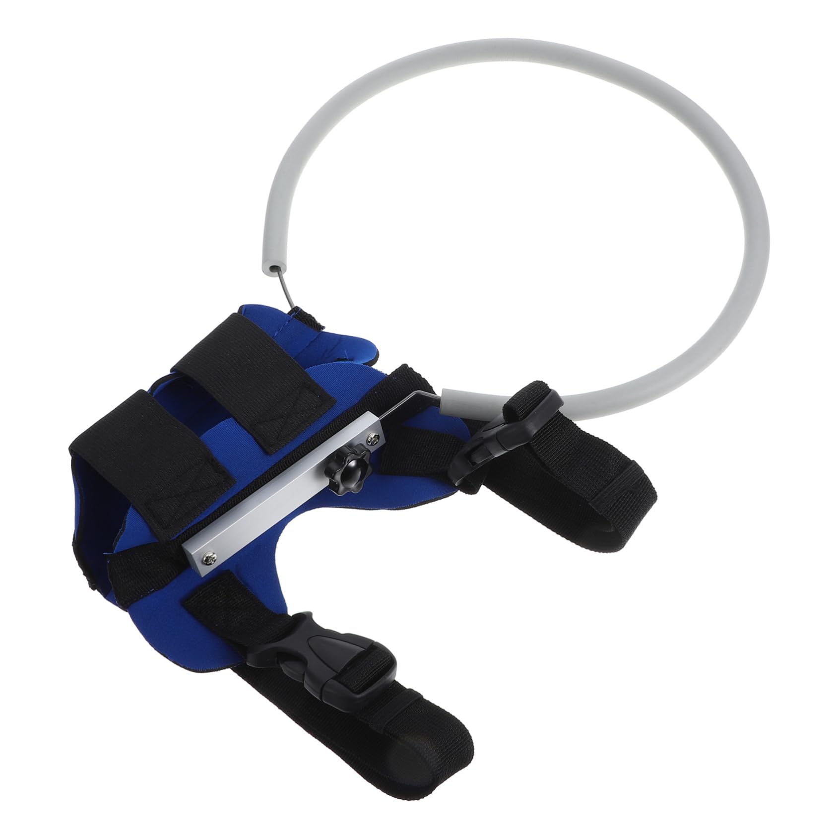 Collier pour chien aveugle ajustable avec anneau de protection anti-choc bleu