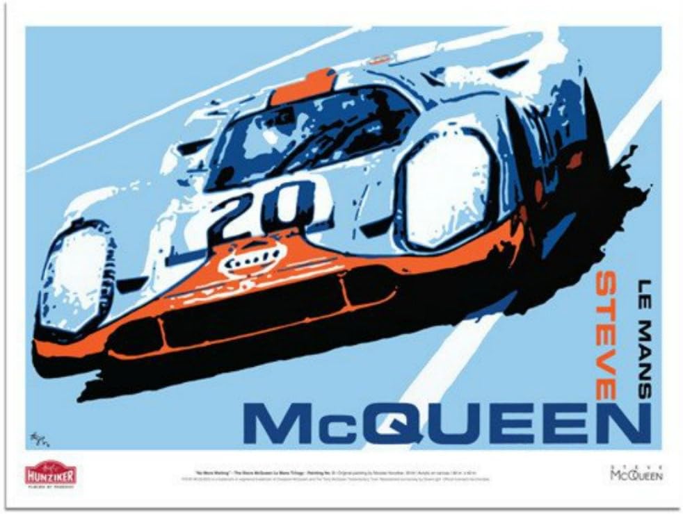Steve McQueen Drives The Porsche 917#20 Le Mans Art Poster