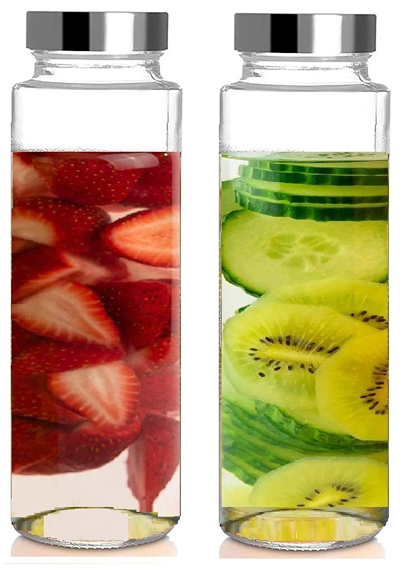 Divoso Glass Food Grade Glass Water Bottle - 500 ML (PACK OF -2) (B08ZKWYV6C) Amazon Price History, Amazon Price Tracker