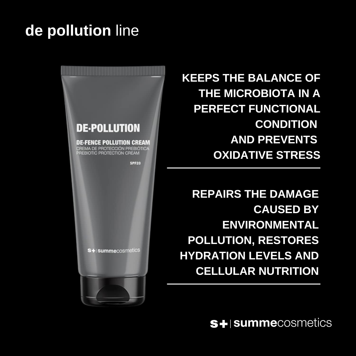 S+ SUMMECOSMETICS Prebiotyczny krem ochronny Odkażanie SPF20