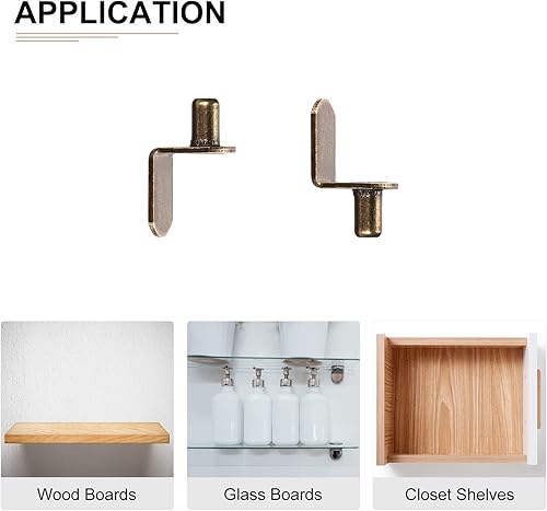 Miniatura 4 de DTGN clavija de soporte para estante en L de 0.24 x 0.39 pulgadas (DXL) - Paquete de 50 unidades - Bueno para estante de muebles - Soporte de