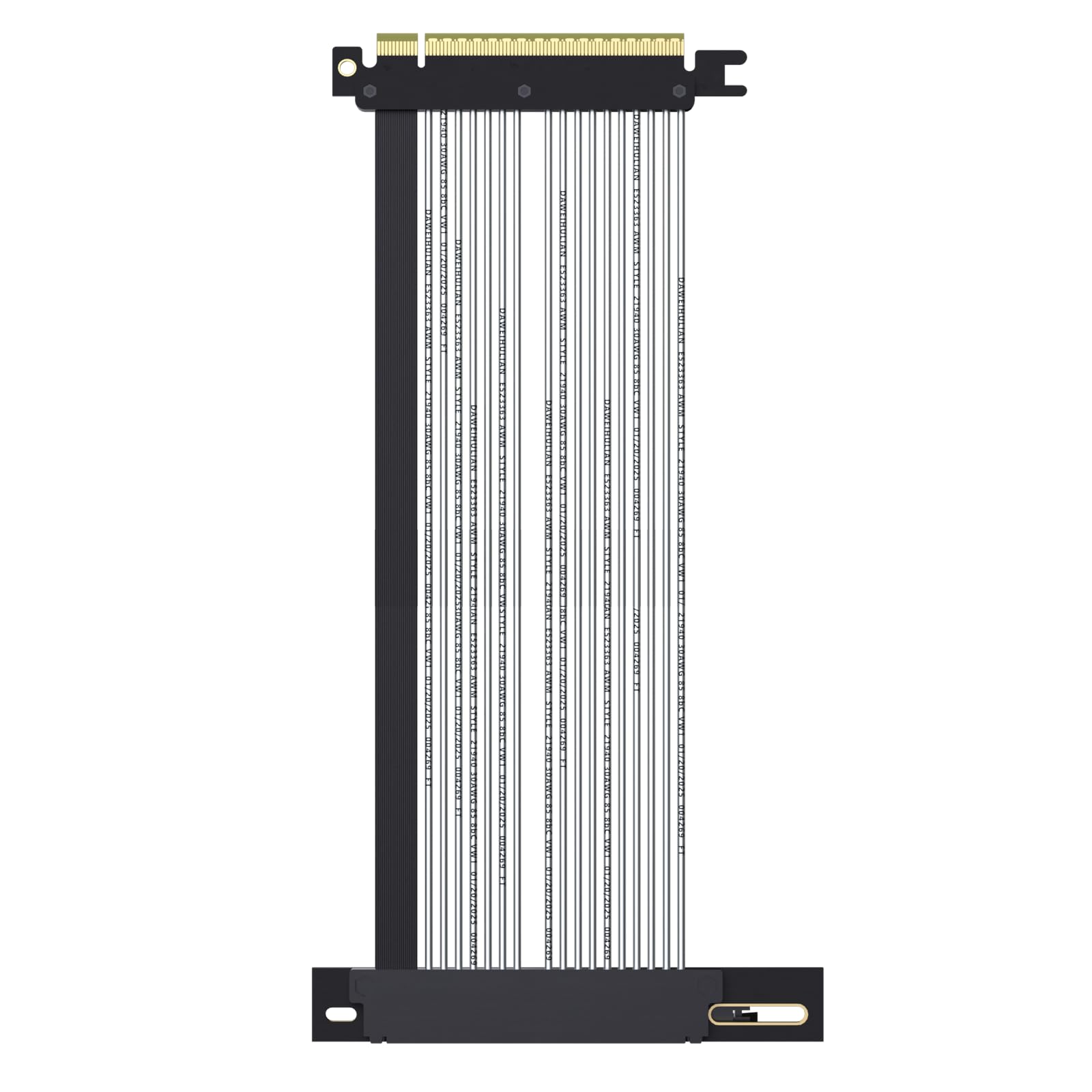 GLOTRENDS Industrial-Grade 300mm PCIe 5.0 X16 Riser Cable Right Angle