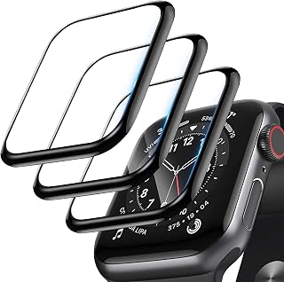 [3 Pack] Screen Protector for Apple Watch Series 3/2/1 38mm, 3D Curved Edge Anti-Scratch Bubble Free HD Ultra Flexible PMMA Protector Film Compatible with Apple iWatch Series 3/2/1