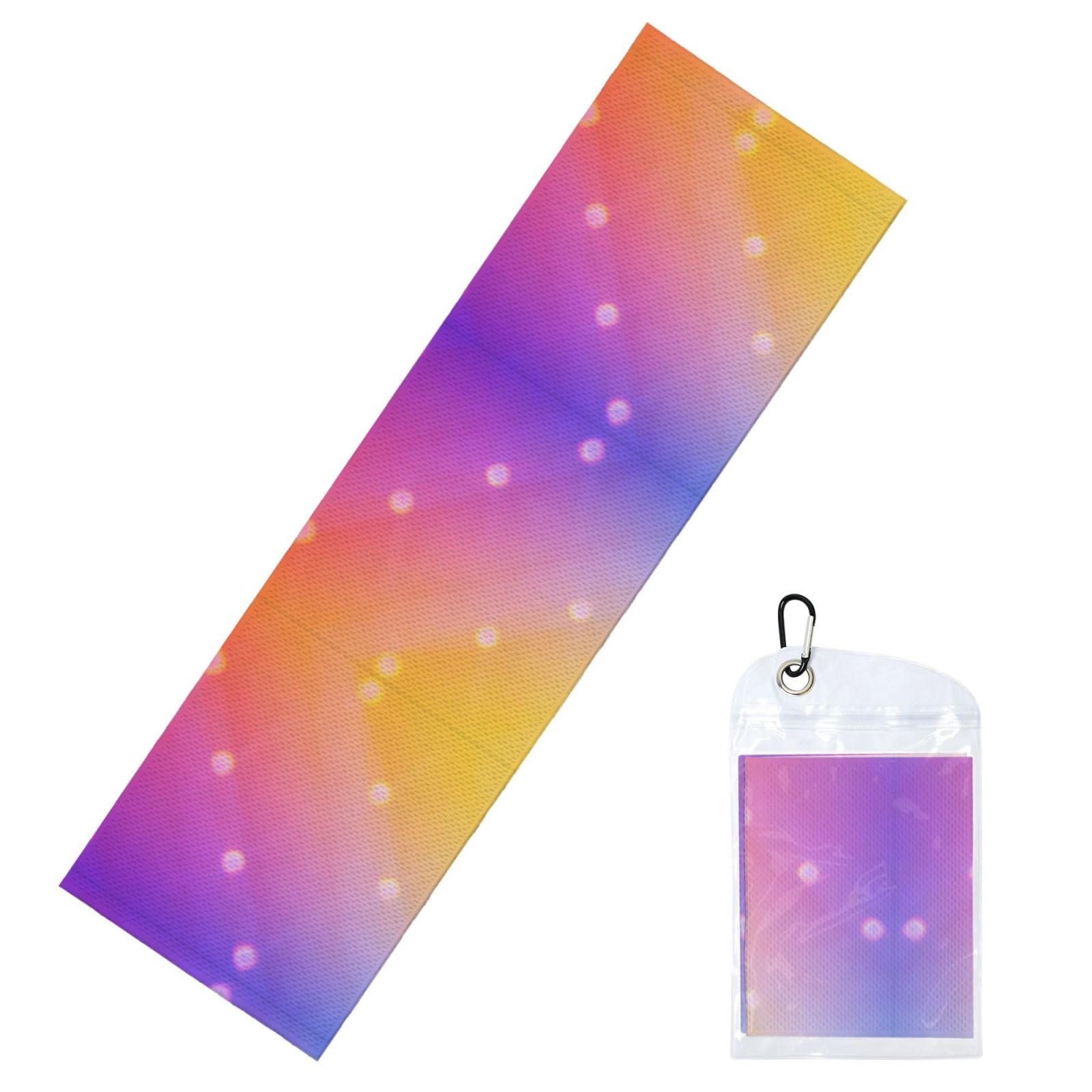 DUYIOKH Prism Dots Print Cooling Towel, Portable Towel for Gym Workout Golf Beach World Cup Sports Hot Weather