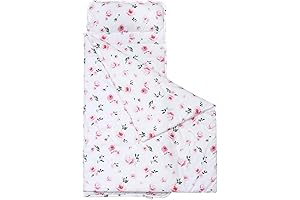 david's kids Toddler Nap Mat Set - Soft Preschool Sleeping Bags, Removable Pillow, Roll-up Design