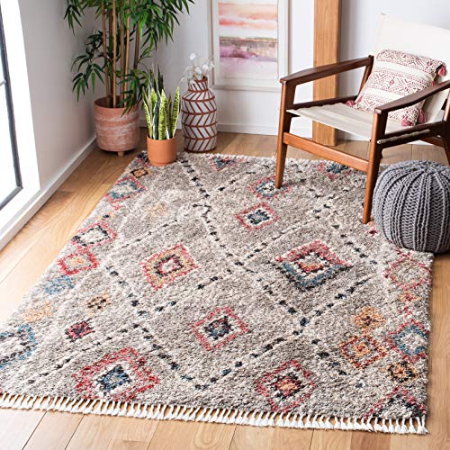 Tapete decorativo SAFAVIEH 5'3" x 7'6" gris y multicolor