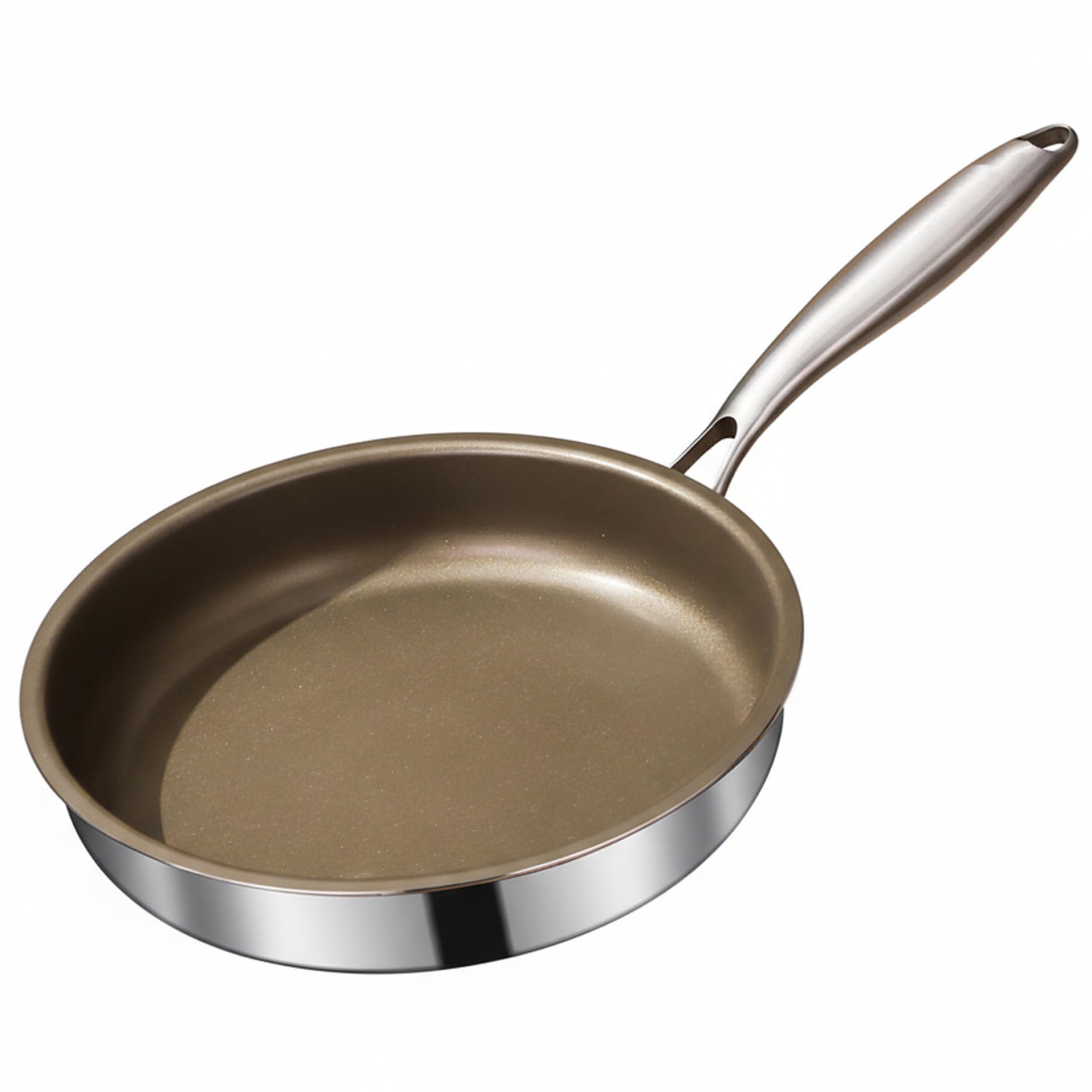 Whyzsjnclg Fry Pan Titanium Pan with Detachable Handle for All Stoves for Indoor Outdoor Cooking, 8 Inch