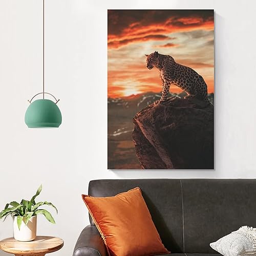 Miniatura 4 de Rucatto Lienzo impreso con diseño de animales africanos, estampado de leopardo, guepardo, impresiones artísticas para decoración de pared,
