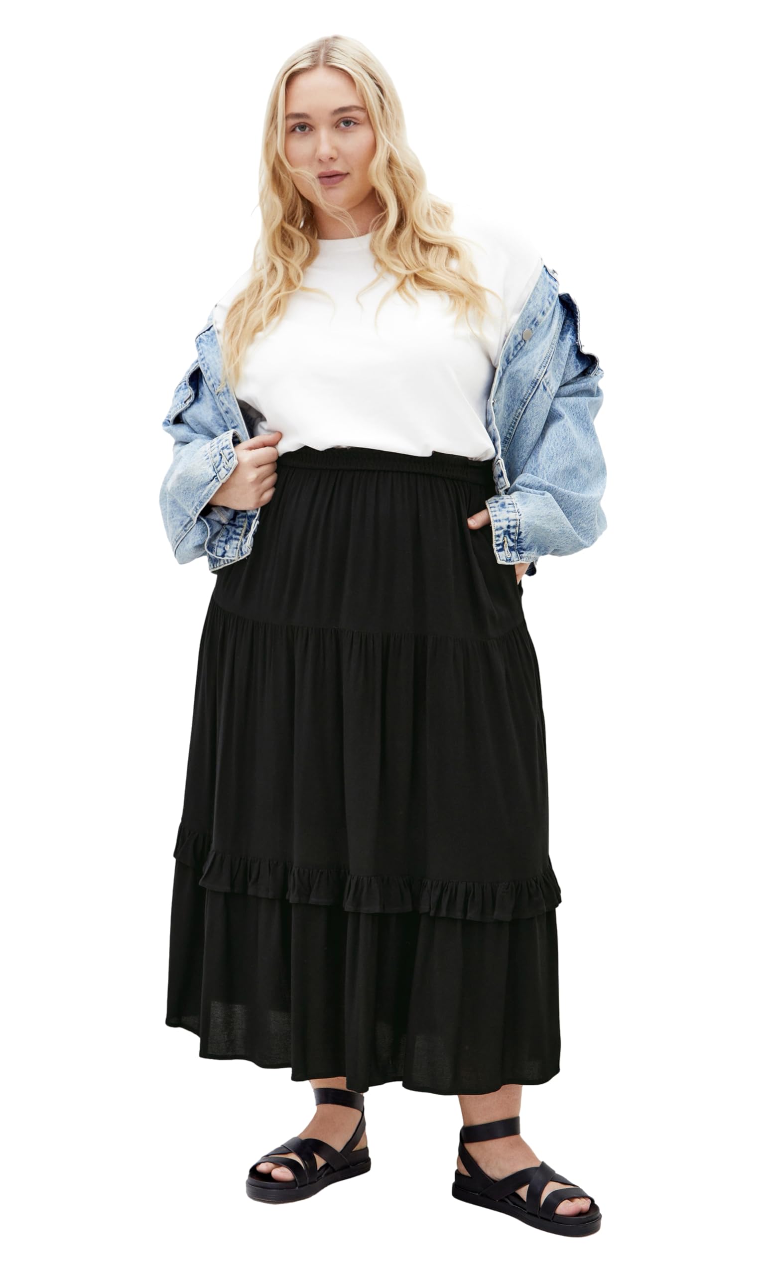 City Chic Womens Plus Size Skirt - Devine Beauty Plain