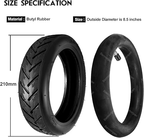 Miniatura 7 de Neumático de repuesto de scooter de 8.5 pulgadas y tubos interiores, 50/75-6.1 compatible con M365/Pro/1S, neumáticos de scooter eléctrico de 8 1/2