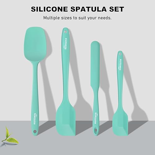 Miniatura 7 de NileHome Juego de espátulas de silicona, espátula de goma de alta resistencia al calor, sin BPA, de una pieza, diseño sin costuras, juego de