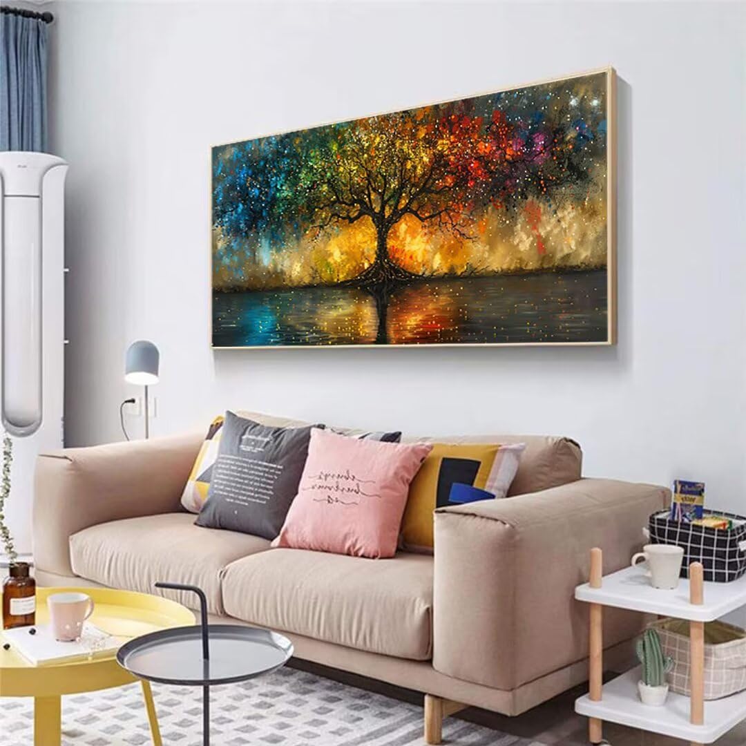 DIY zestawy do sztuki diamentowej 5D dla dorosłych, drzewo życia, zestaw do malowania diamentowego z jeziorem dla dorosłych, rękodzieło, kwadratowe, pełne wiercenie, diamentowe kropki, klejnot,
