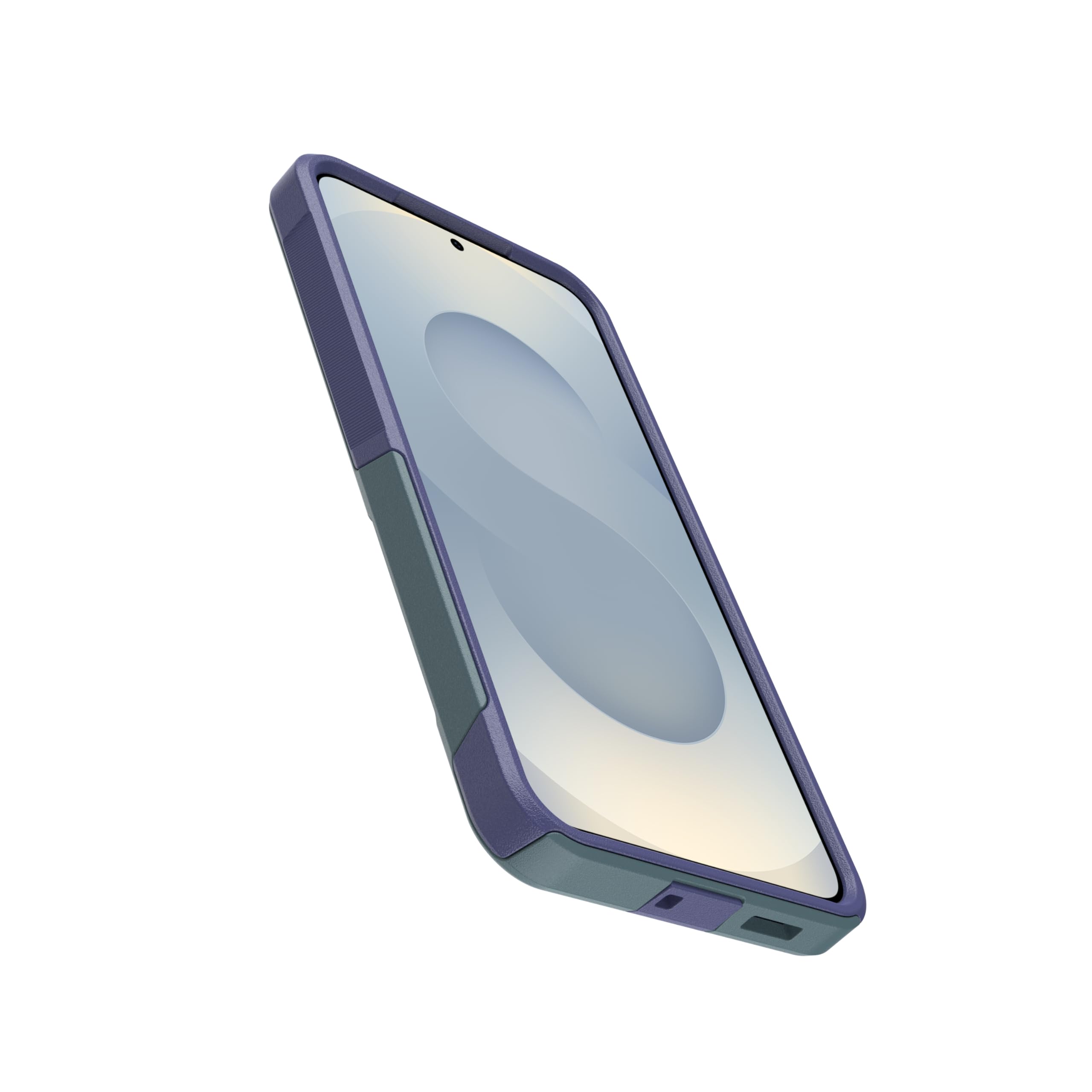 OtterBox Samsung Galaxy S25 (únicamente) - Funda de la Serie Commuter - Harbor Storm (Verde y Azul) - Delgada y Duradera - Compatible con Bolsillo - con protección de Puerto