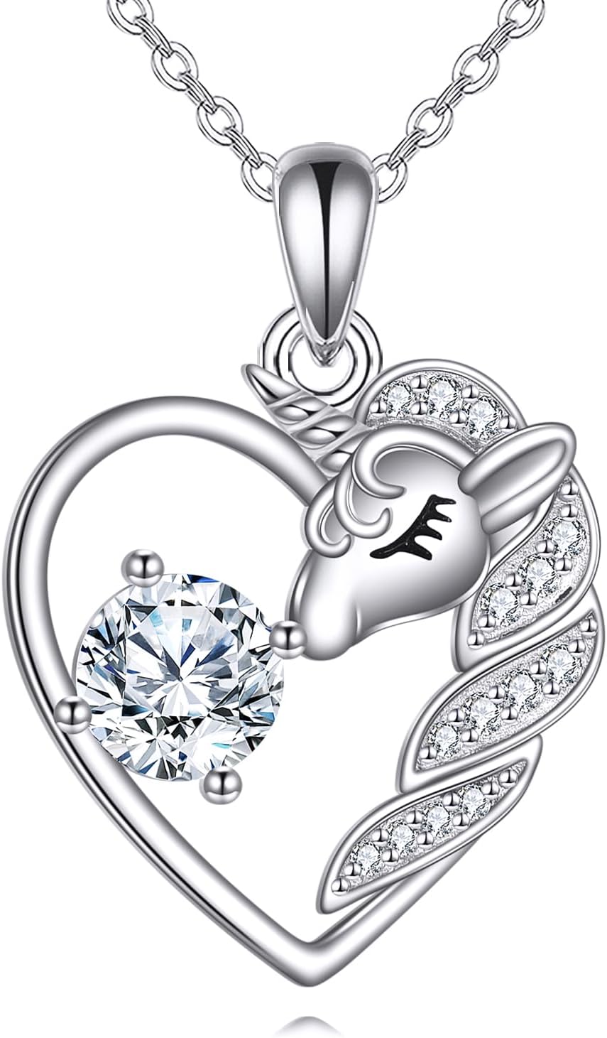 Moissanite Animal Necklace Sterling Silver Cute Animal Pendant Jewelry Gifts for Women