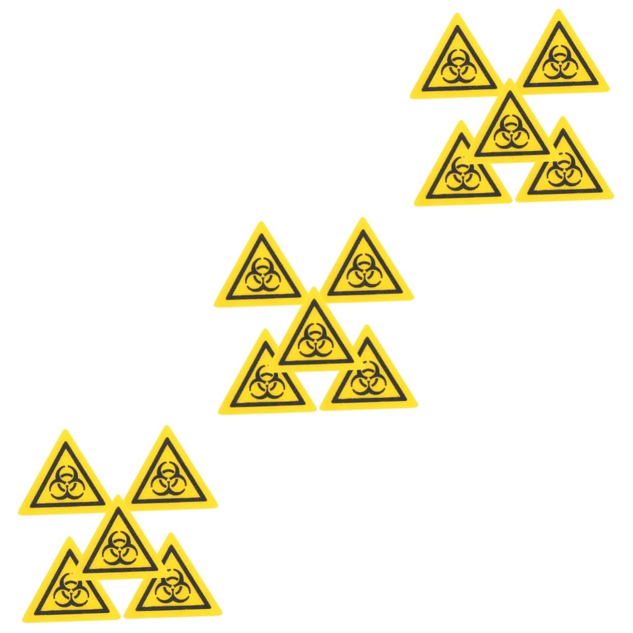 TEHAUX 15 pcs Laboratory biosafety Sign Adhesive Decals Labs Caution Sticker Warning Stickers Warning Decal Sign Laboratory Safety Decals Signs Equipment Triangle