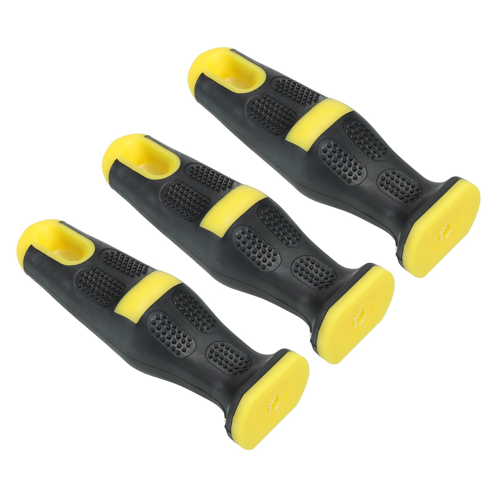 PATIKIL Manico per Lima in Plastica da 4,5 Pollici,3pezzi Accessori Accessori per la Sostituzione della Maniglia della Lima per Utensili da Taglio di 0,22 Pollici, Nero Giallo