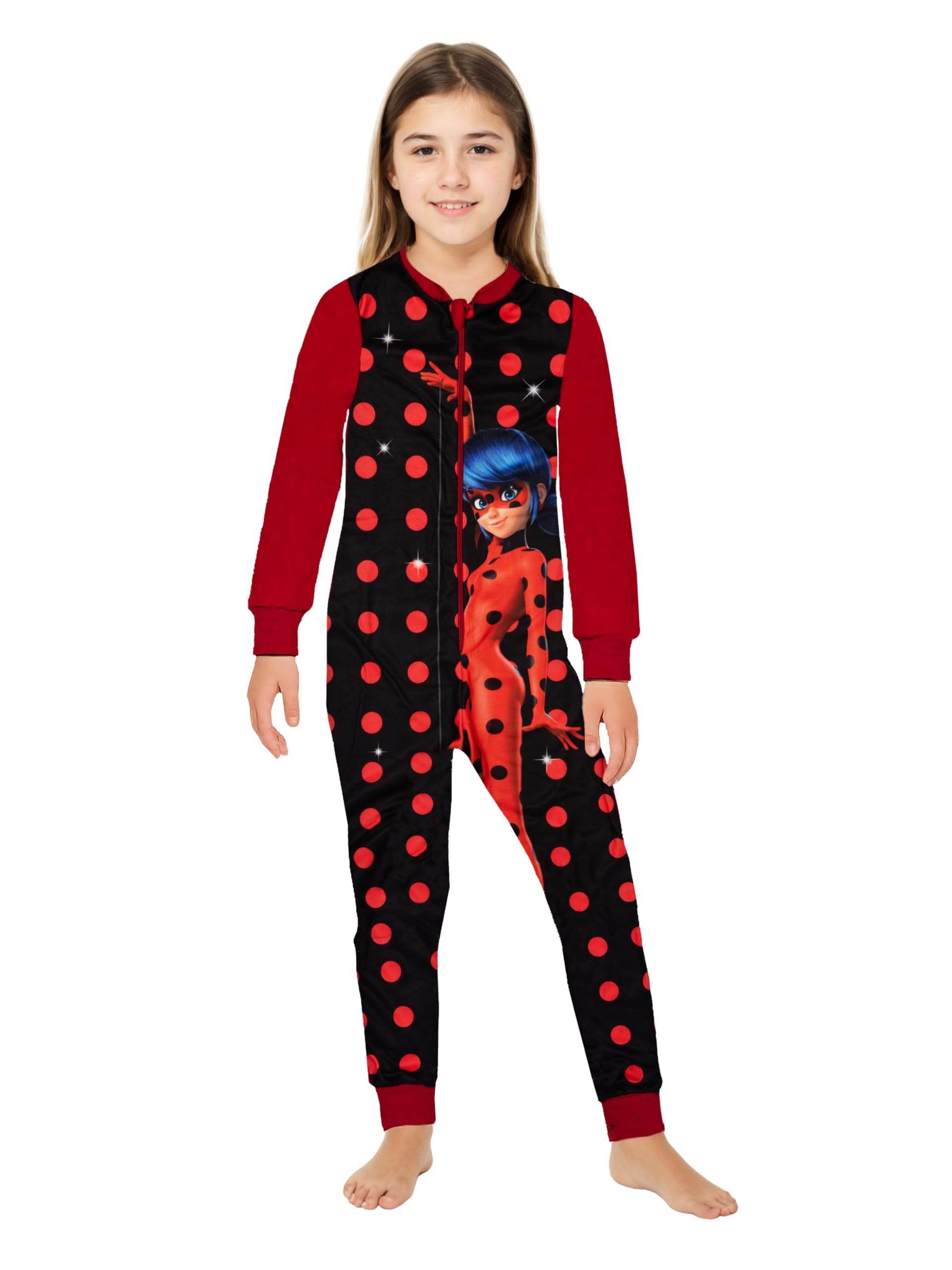 Grenouillère Polaire Miraculous Ladybug Pour Fille - Pyjama Tout-en-un Avec Fermeture éclair - Taille 9-10 Ans - 2