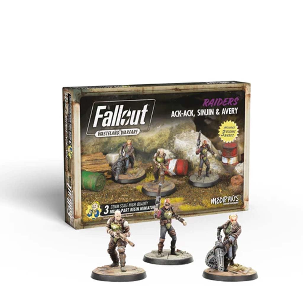 Modiphius, Fallout: Wasteland Warfare - Raiders: Ack Ack, Sinjin & Avery