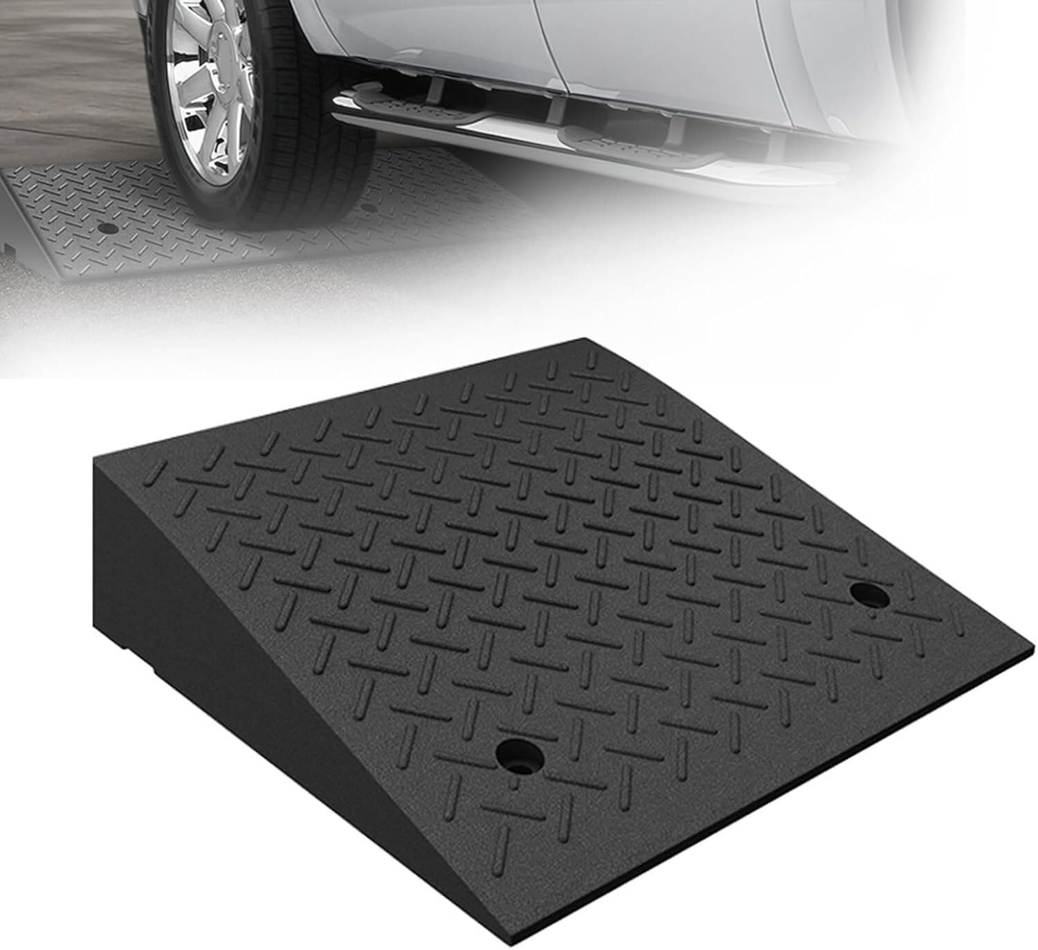 Schody rampowe Gumowe najazdy krawężnikowe, wytrzymałe najazdy podjazdowe, podjazdy dla wózków inwalidzkich do transportu zwierząt(Height 8cm/3.1inch)