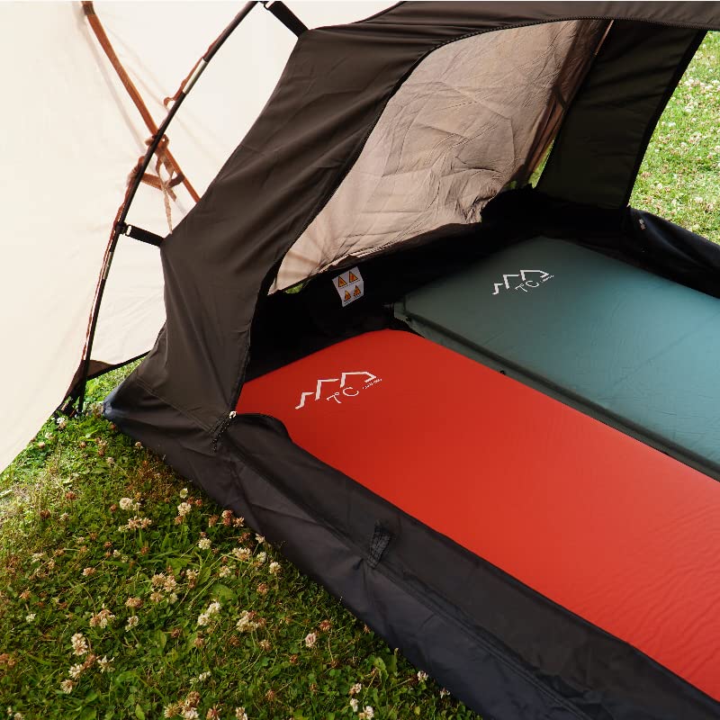 Amazon.co.jp: 7℃ CAMPING キャンプマットエアーマット 厚手約5cm 自動