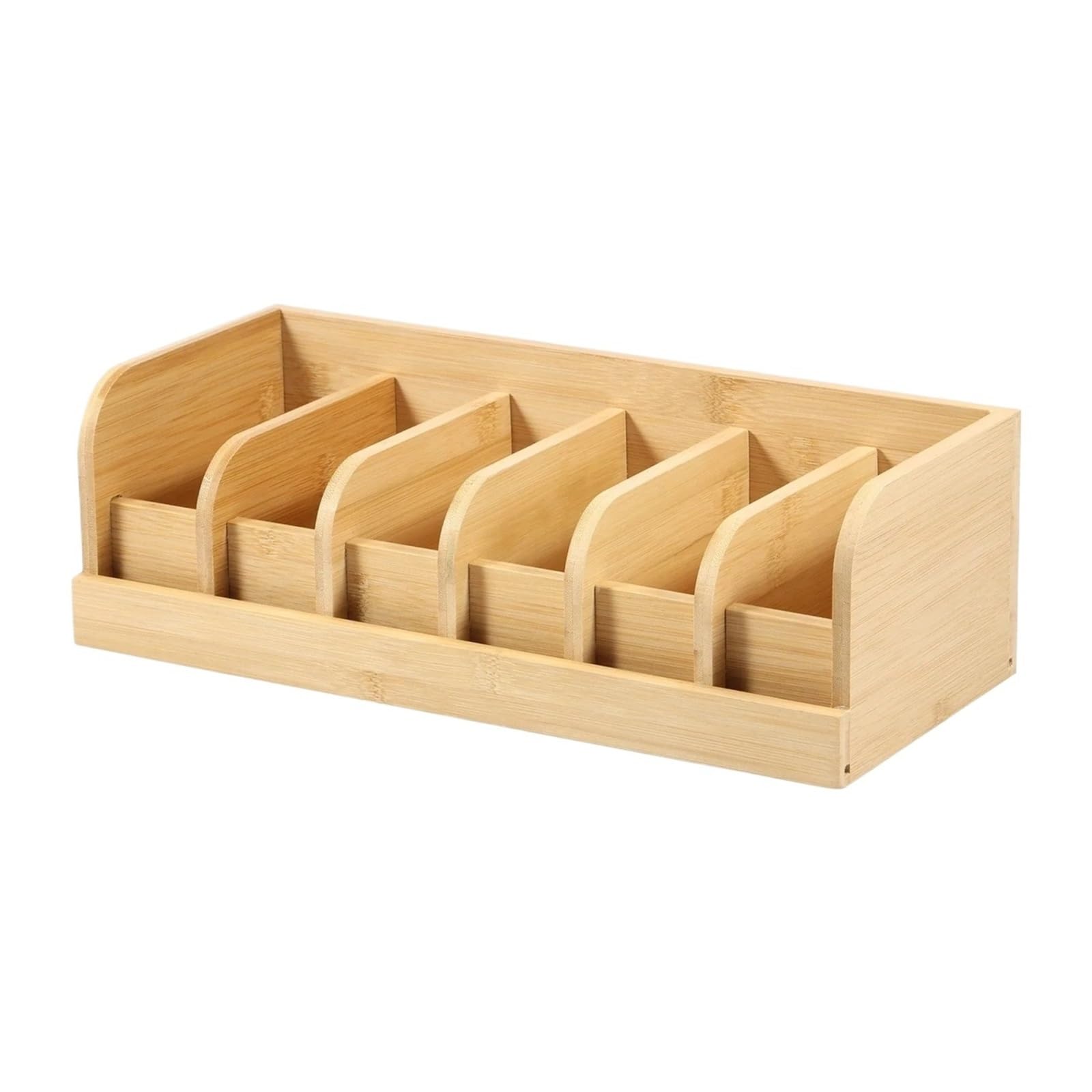 Belt Organizer 6-Grids Belt Organizer Closet Storage Rack Save Space Multipurpose Drawer Tie Purse Displayer Holder(Wood)
