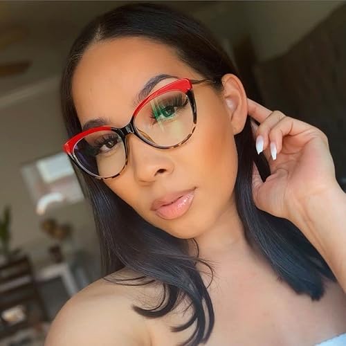 Miniatura 2 de VOOGLAM Gafas de lectura de ojo de gato para mujer, anti luz azul, rayos UV, para lectores