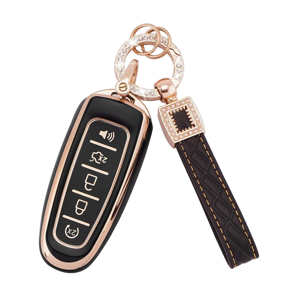 ONEMAJI Car Key Fob Cover Case for Ford Explorer 2011-2019