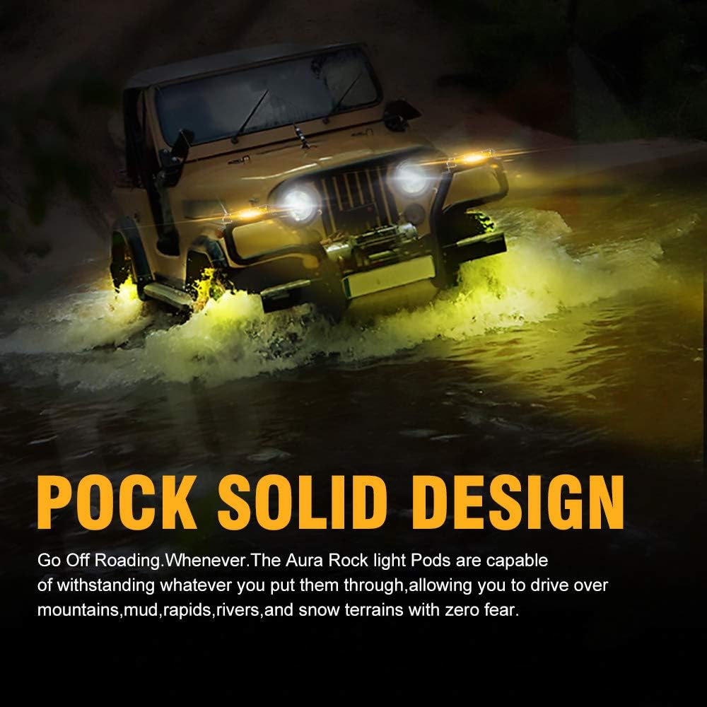 NORTHYUN 7Inch LED Light Bar 48W Yellow Spot Flood Combo Beam Driving Off Road Bar Fog Light Compatible with Truck Pickup Jeep SUV ATV UTV 2PCS …