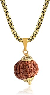 admier 7 Mukhi Rudraksha Pendant Lab Certified Nepali seven Mukhi Original Certified Rudraksha Pendant with chain for Men and Women, Origin Nepal, Color Brown(ACPC0167A)-picture-23