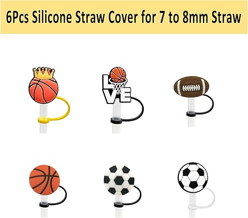 Miniatura 8 de 6 fundas para pajilla, puntas de silicona médica, tapas de popote reutilizable, a prueba de polvo, para sorbetes de 0.315 a 0.315 pulgadas, regalos