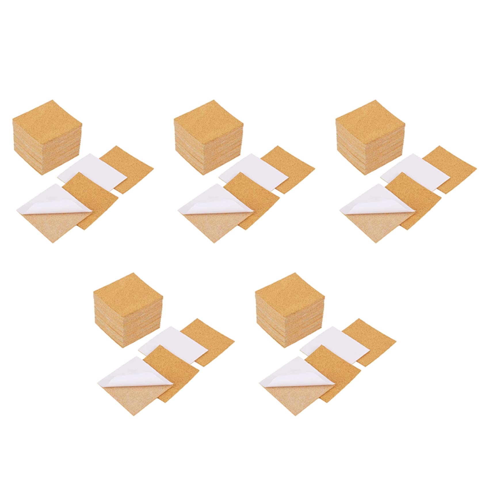 Hndhbfgrt Self-Adhesive Cork Coasters,Cork Mats Cork Backing Sheets for Coasters and DIY Crafts Supplies (200, Square)