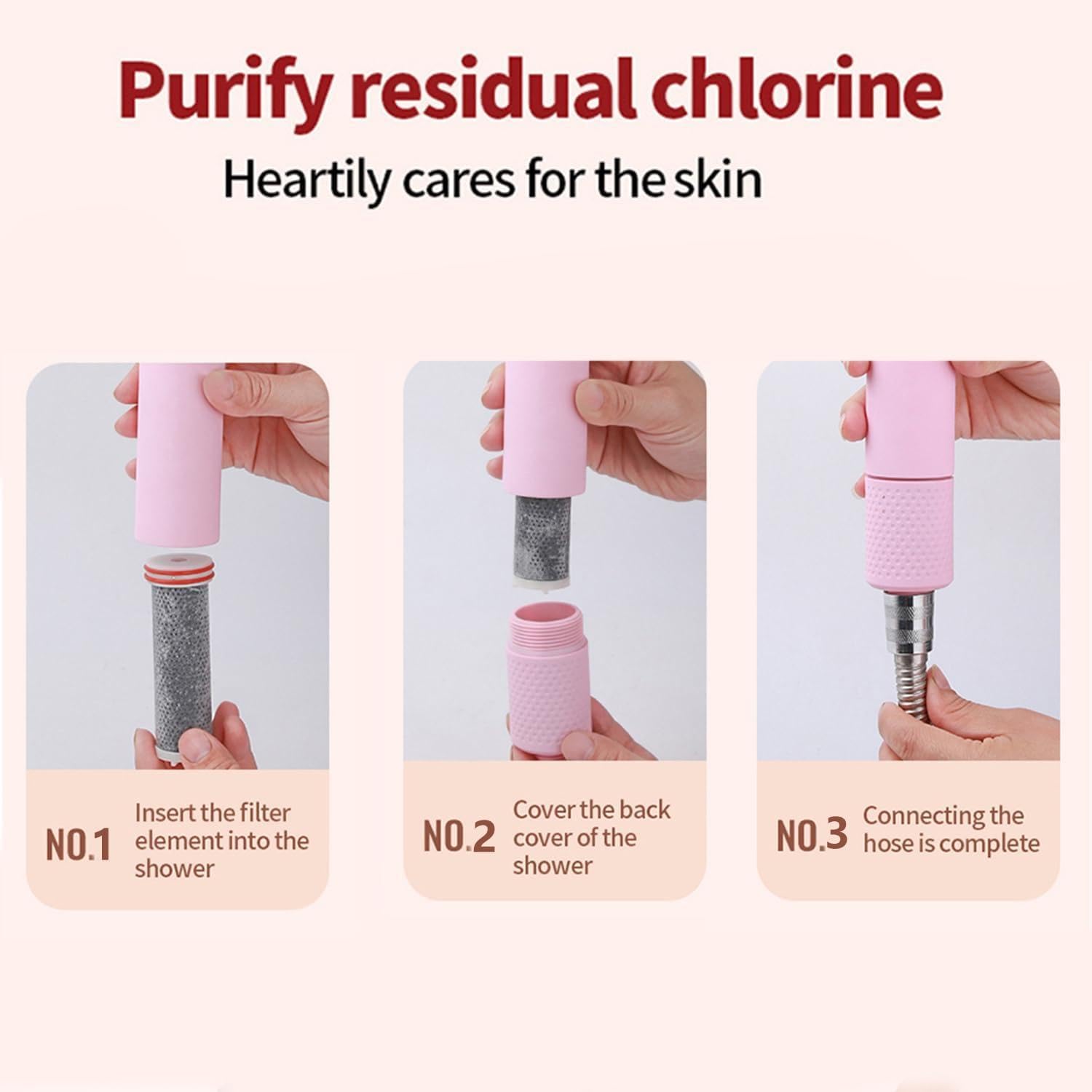 Cabezal de filtro de ducha de alta presión 3 en 1, elimina el cloro del agua dura, metales pesados e impurezas, incluye accesorios para duchas limpias y refrescantes, garabatos