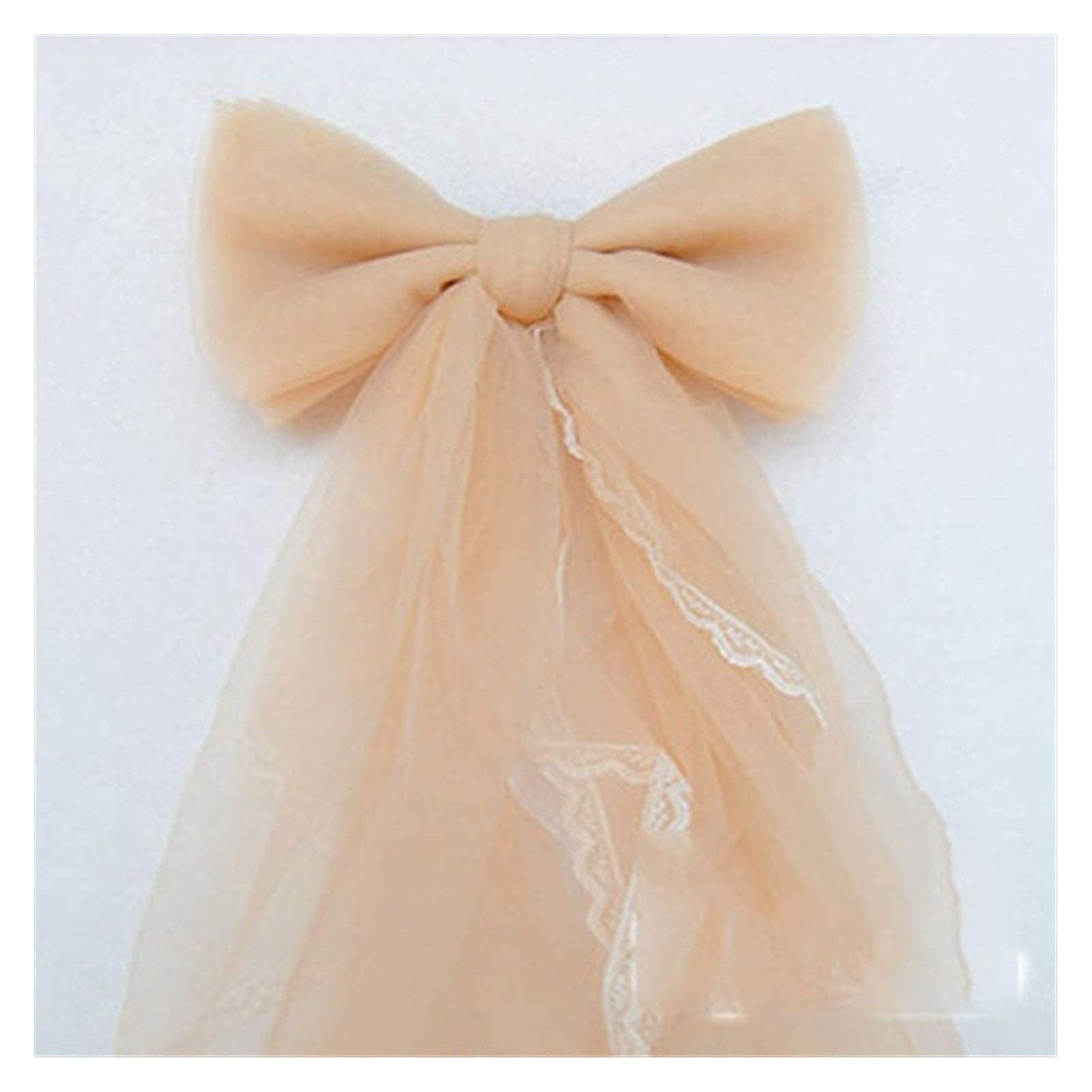Embrasses de rideaux, 1 paire de sangles de rideaux de fenêtre en gaze transparente boucle de fixation en dentelle avec nœud papillon ceinture attachée couvre-chef créatif décoration de fête à la ma