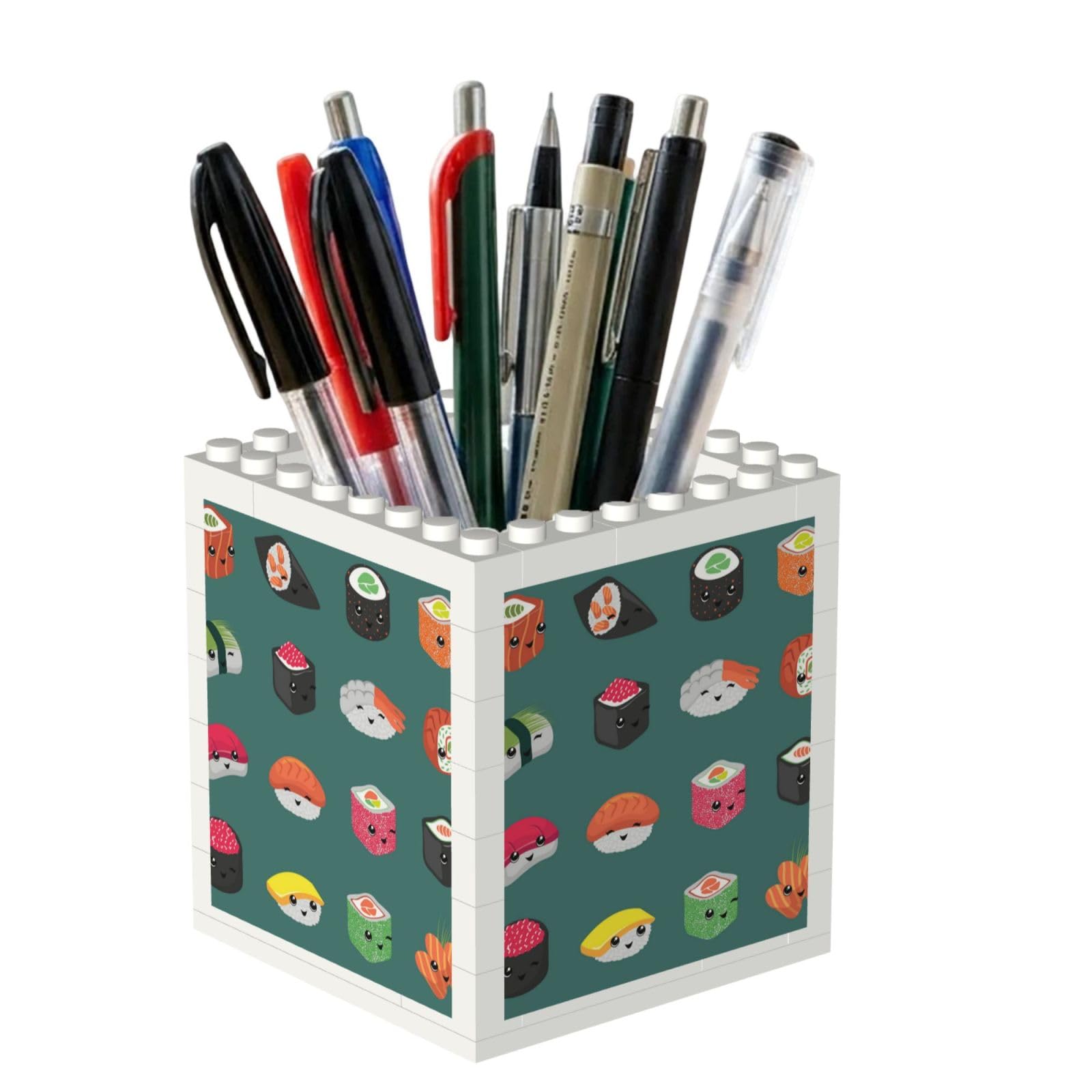 Poadnly Sushi, Pen Pot Pencil Holder for Office Home School, Compact Desk Organiser for Office Stationery