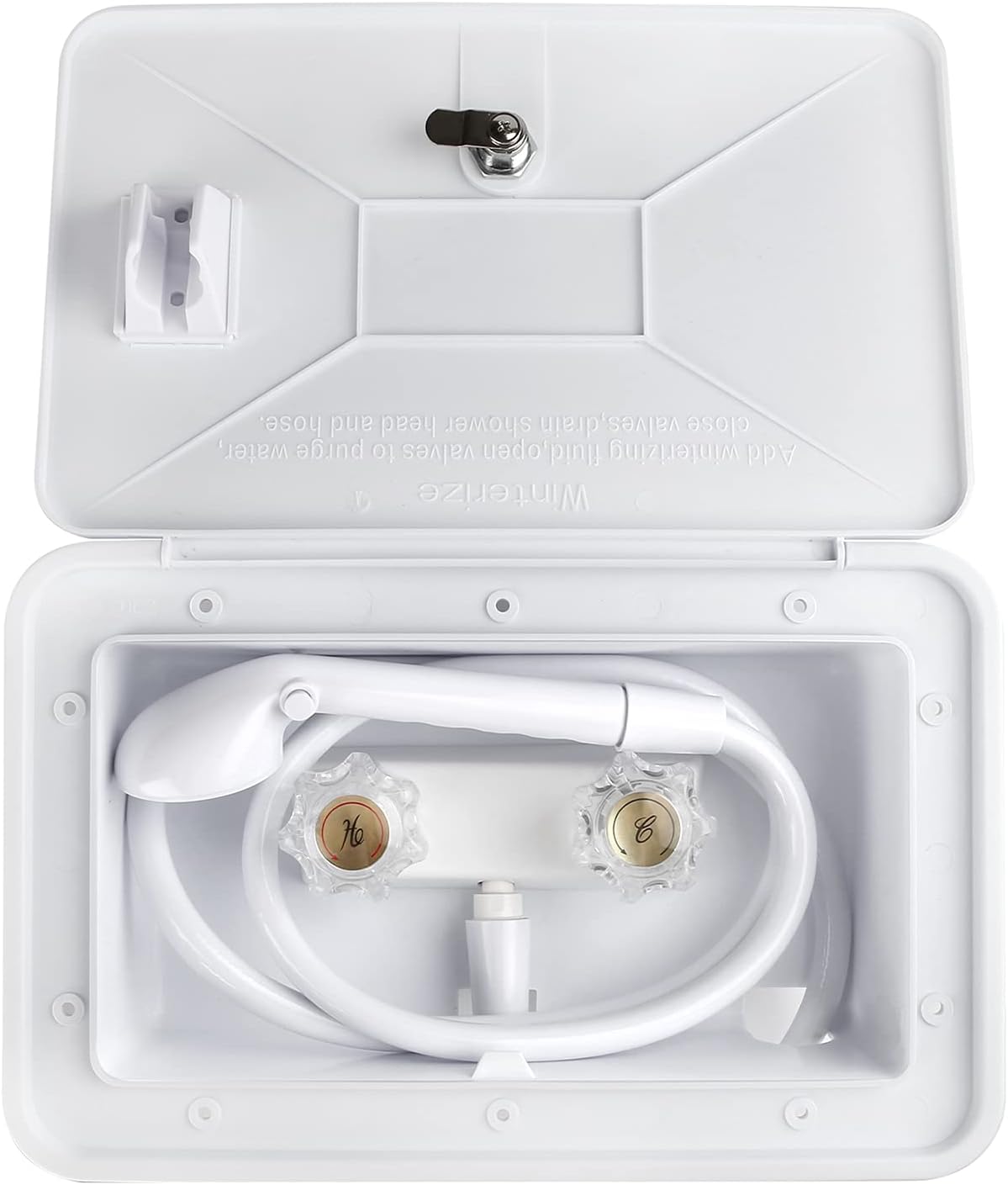 Buy OYMOV RV Exterior Shower Box Kit with Lock for Outside, Outdoor Non