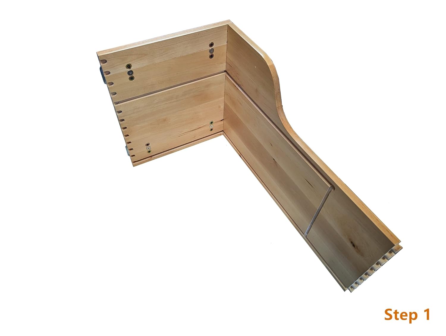 Pull Out Trash Can for Base Kitchen Cabinets, Storage Garbage Bin on wood frame with Soft Close Track Front mounting hardware include. Rear Storage, 11'' width for B15 cabinet (Not included trash bin)