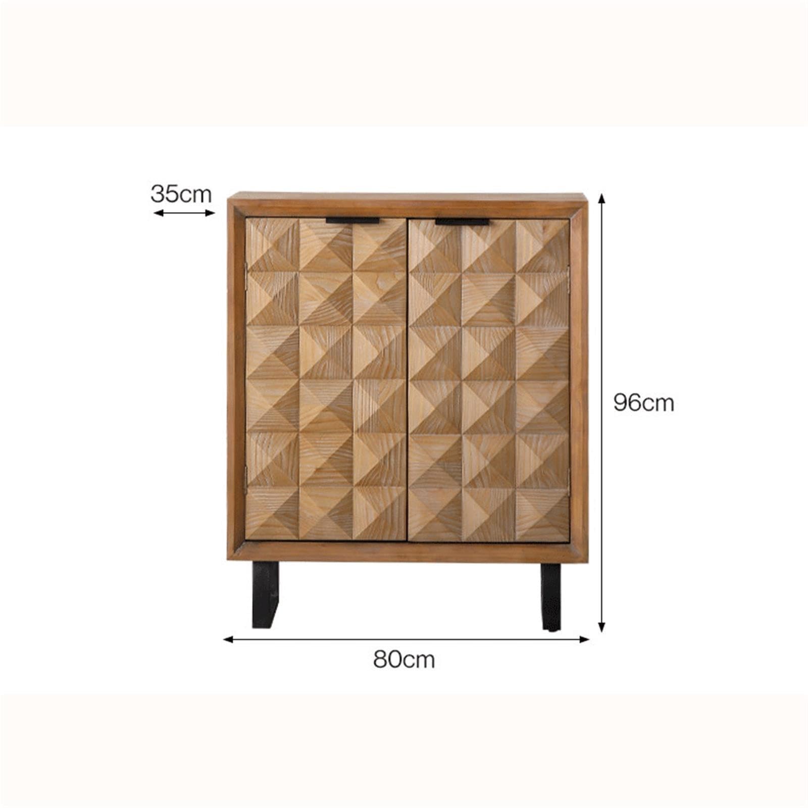 Couloir Armoire à chaussures en pin vieilli de style vintage(Petit)