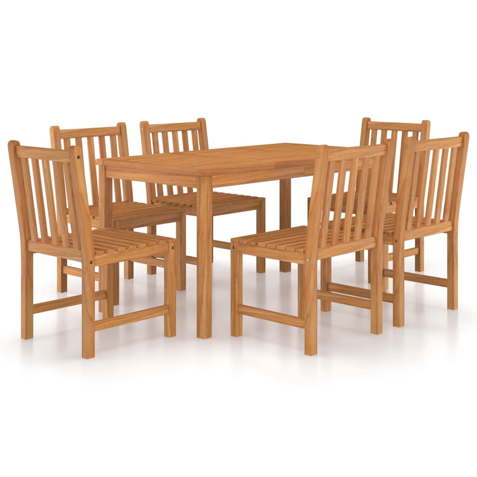 Conjunto de Comedor de jardín 7 Piezas Conjunto Comedor Jardin Exterior Juego de Mueble Jardin Juego de Comedor de jardín Madera Maciza de Teca 3059930