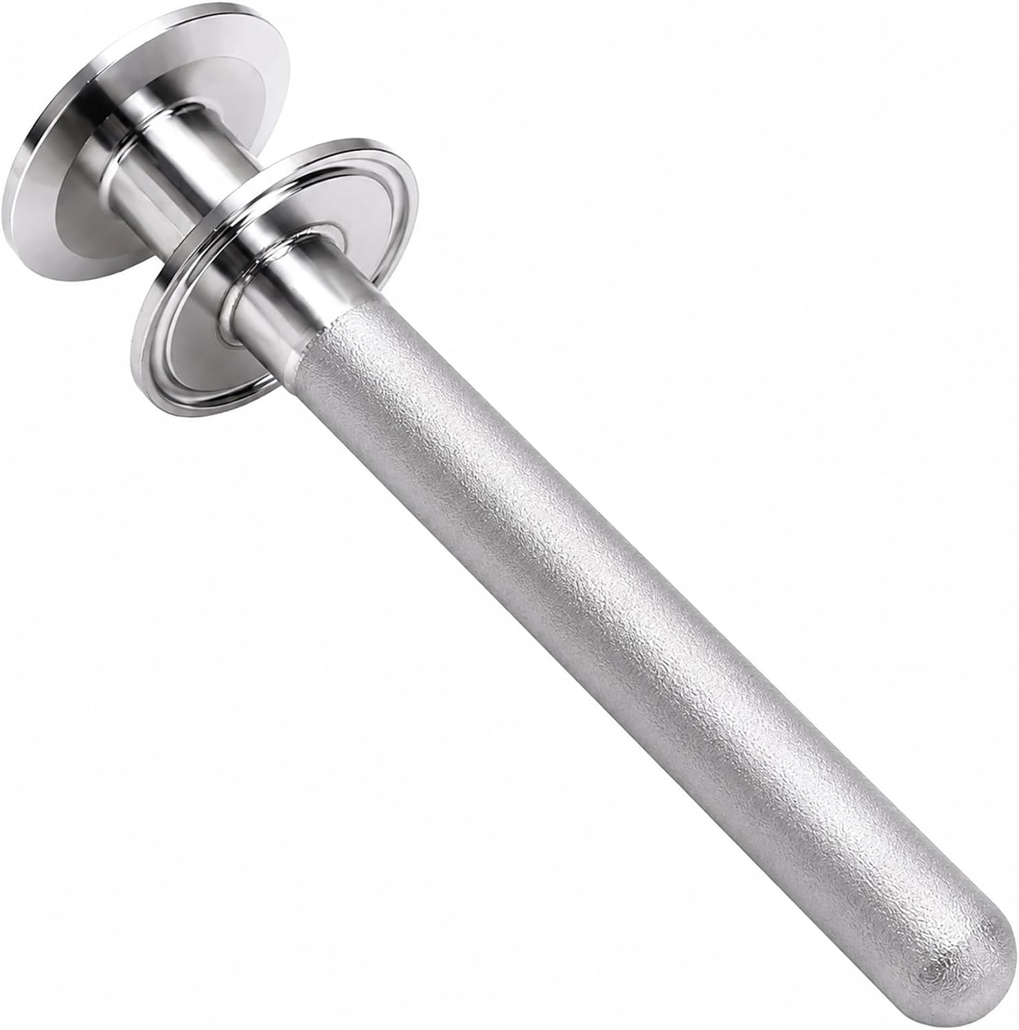 DERNORD 1.5" Tri-Clamp x 1.5"TC Diffusion Stone, 2 Micron Aeration Stone, Carbonation Stone with 0.62 inch CO2 Inlet (6" Length, 0.62" hole)