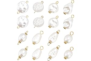 PandaHall 80Pcs Pearl Pendant Connectors