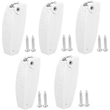 5 Pieces RV Baggage Door Catch Compartment Hooks Bracket PP Material Spring Clamping Suitable for RV Trailer Motorhome Luggage Storag, White