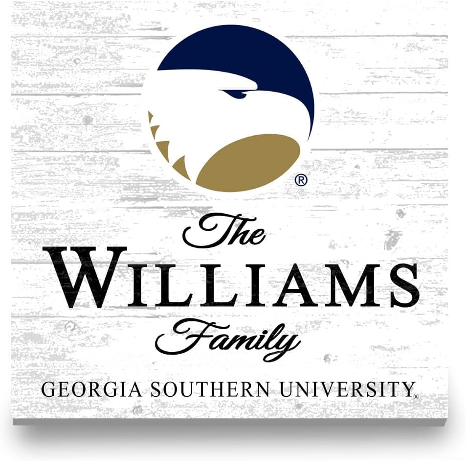 Georgia Southern Family Name Sign - Personalized GSU Alumni Gift