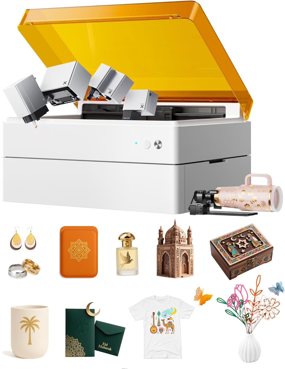 xTool M1 Ultra 4-in-1 Craft Machine with Riser Base and Rotary: 10W Laser Engraver, Inkjet Printing, Blade Cutting, Pen Drawing, DIY Machine for Home Crafts & Small Business, Supports 1000+ Materials 10W Premium Bundle