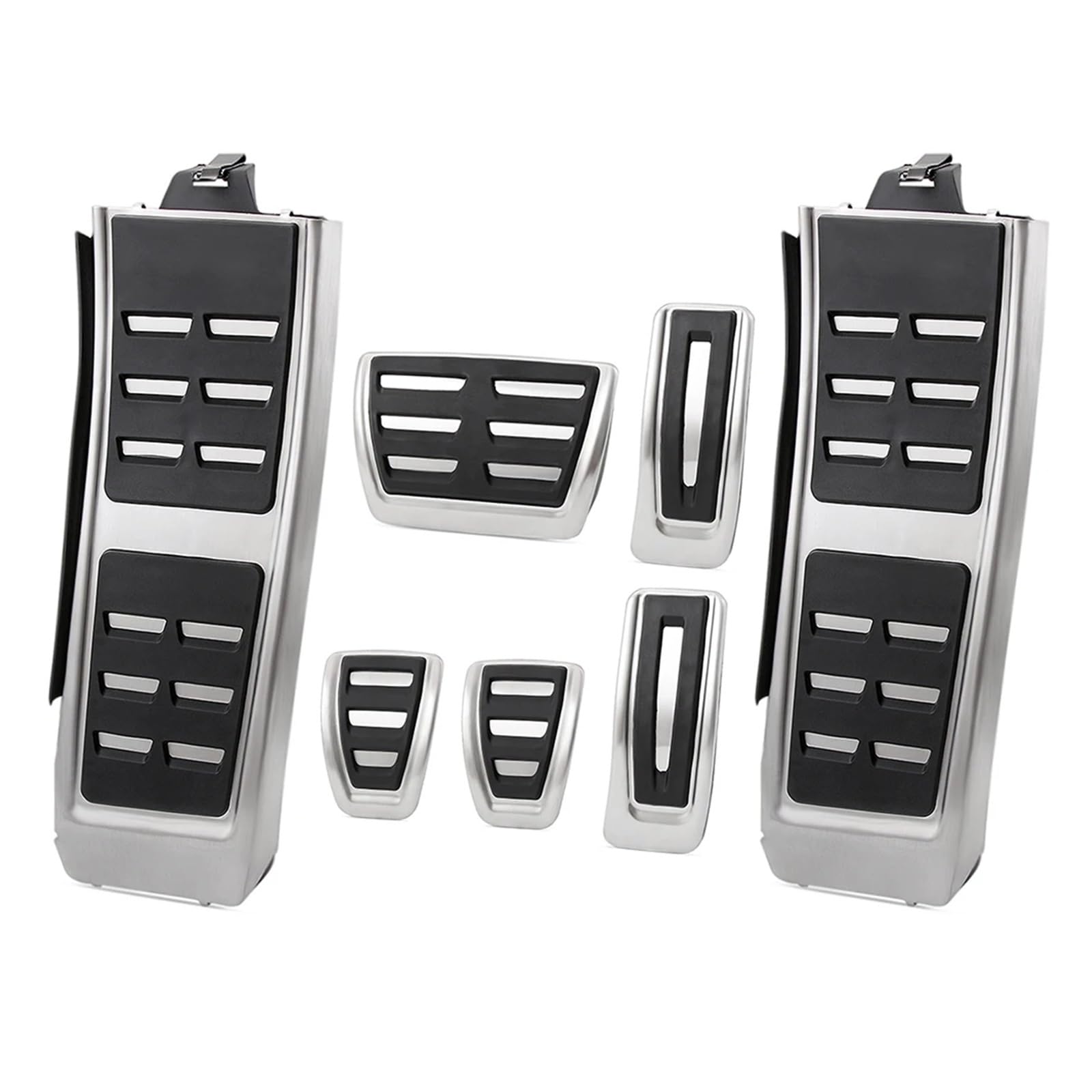Set 3 Pedali In Alluminio E Gomma Per Frizione Freno Acceleratore Per Audi A4 A5 A6 A8 Q5