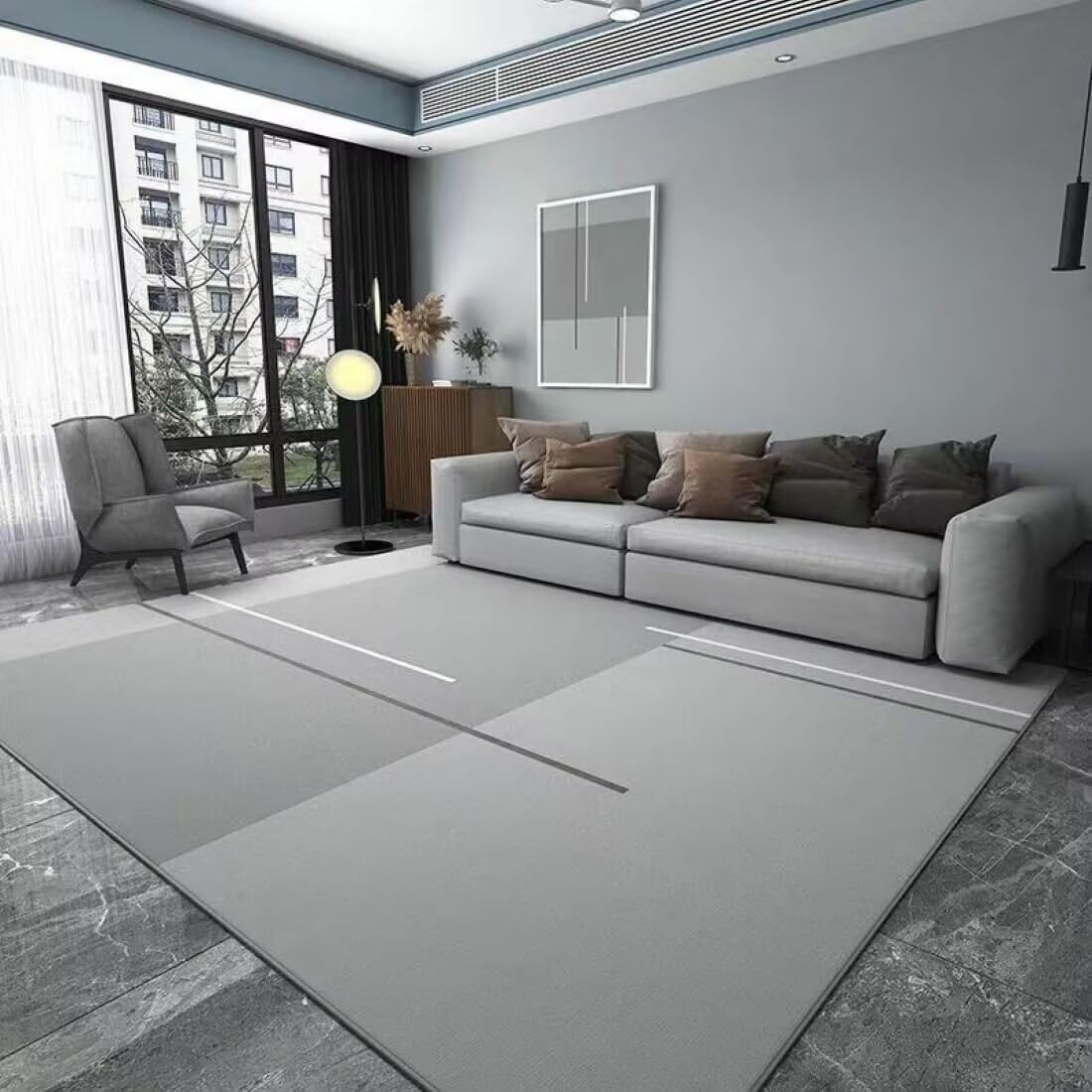 Tapis d'entrée intérieur anti-allergique et facile à entretenir 70x200